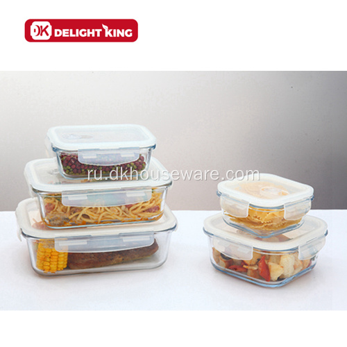 Кухонный контейнер для хранения пищевых продуктов из боросиликатного стекла